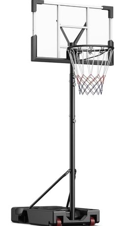 Portable Basketball Hoop & Goal Basketball System for Kids/Teenager Basketball Equipment,Adjustable Basketball 33.5" Backboard Rim Indoor Outdoor