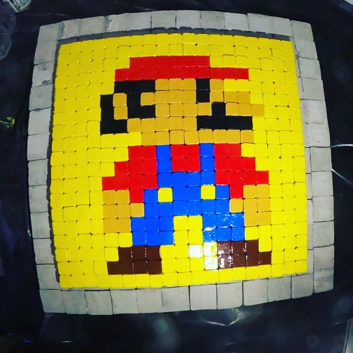 Custom Concrete Grout Pixel Art