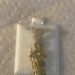 San Judas Charm 14kgold