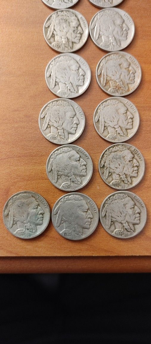 15 1935 Buffalo Indian Head Nickel Non graded