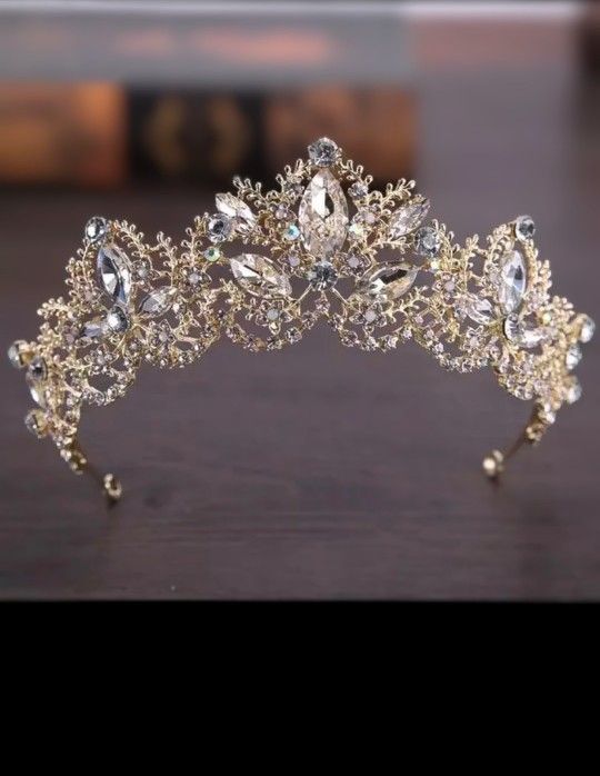 Bridal Crown Tiaras Light Gold