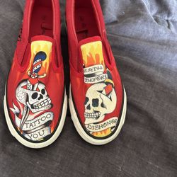 Ed Hardy Slip On Sneakers Size 6
