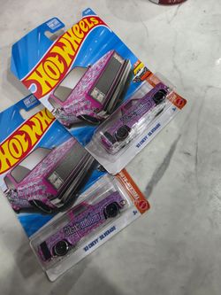 Hot wheels 83 chevy black widow pink