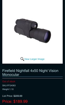Firefield Nightfall 4x50 Night Vision Monocular