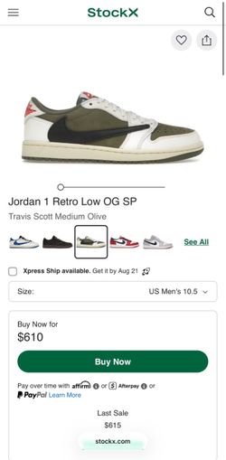 Travis Scott Medium Olive