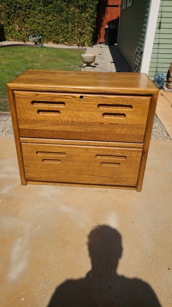 Vintage Wooden Filing Cabinet