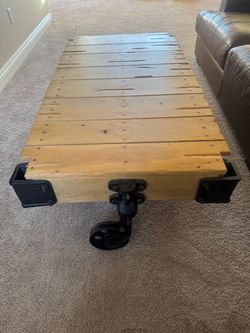 Restoration Hardware Factory Cart Coffee Table