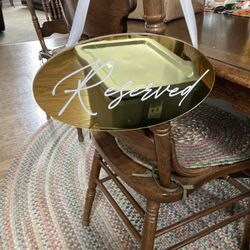 4 Gold Reserved Signs