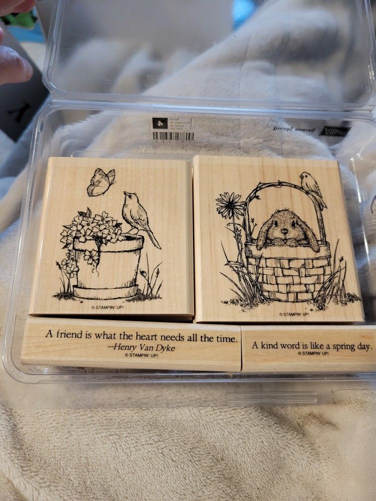 Rubber Stamps Serene Spring Stampin Up Set