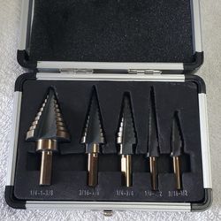 Step Drill Bits 5pcs HSS Titanium Set