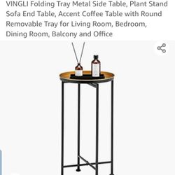 Metal Tray Table / Plant Stand New 