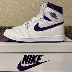 Air Jordan 1 Court Purple Size 6.5W = 5M