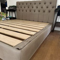 Gorgeous Custom Made Tufted King Size Bed Frame 
