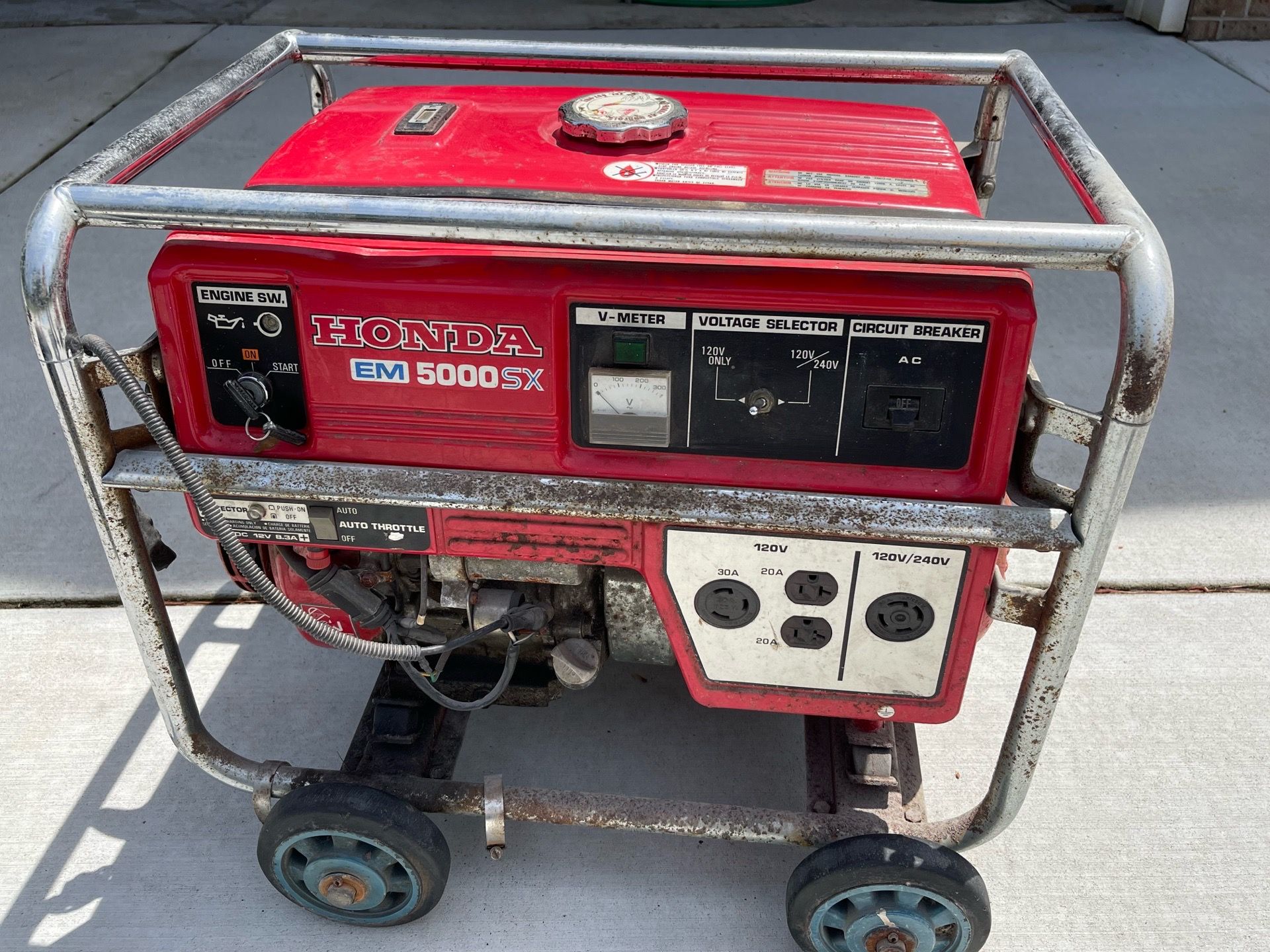 Honda 5000 Watt Gas Powered Portable Generator