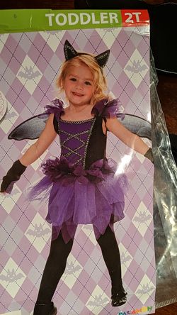 Halloween costume toddler girls 2t bat fairy