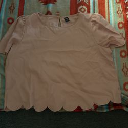 women’s pink short sleeve blouse