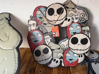 Nightmare Before Christmas Wooden Wall Hanging