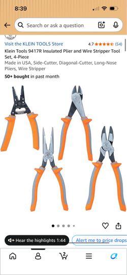 Klein Tools 9417R Insulated Plier & Wire Stripper Set
