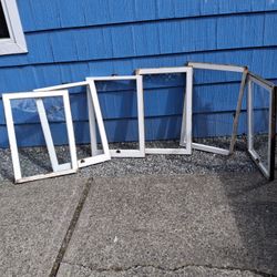 6 Wood Windows 21x34 