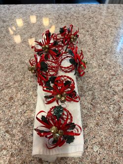 Christmas Napkin Rings Set of 6