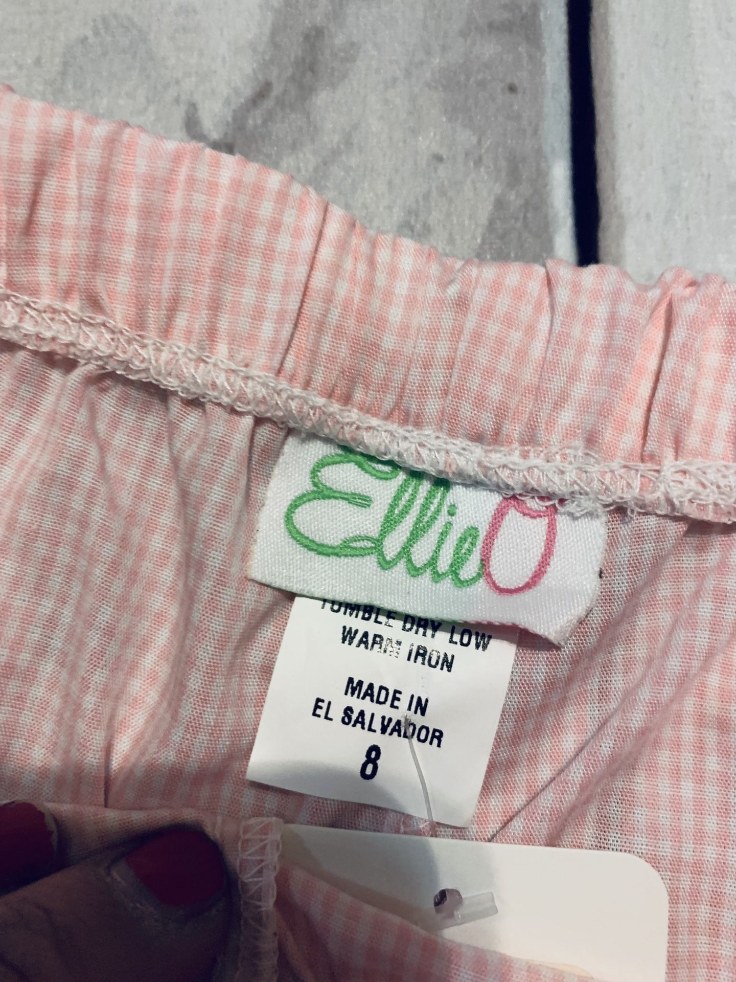 NWT Pink Gingham Ruffle Pants - Size 8