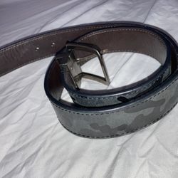 Black Grey Camo & Brown Reversible Belt