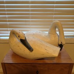 Vintage Wooden Swan Decoys