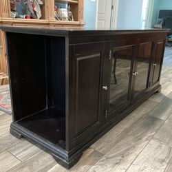 Dark Brown Table TV Console