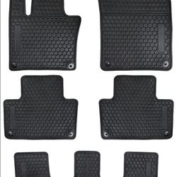New Matericuo Car Floor Mats Custom Fit for 2016-2026 Volvo XC90 1st + 2nd + 3rd Row Black Rubber Auto Liner Mats All Weather Protection Heavy Duty Od