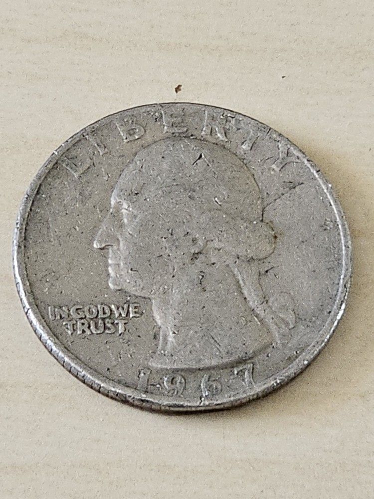 Great To Add To Your Collection, 1967 Quarter, No Mint, Double Dye