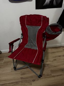 Red and grey Lawn chair