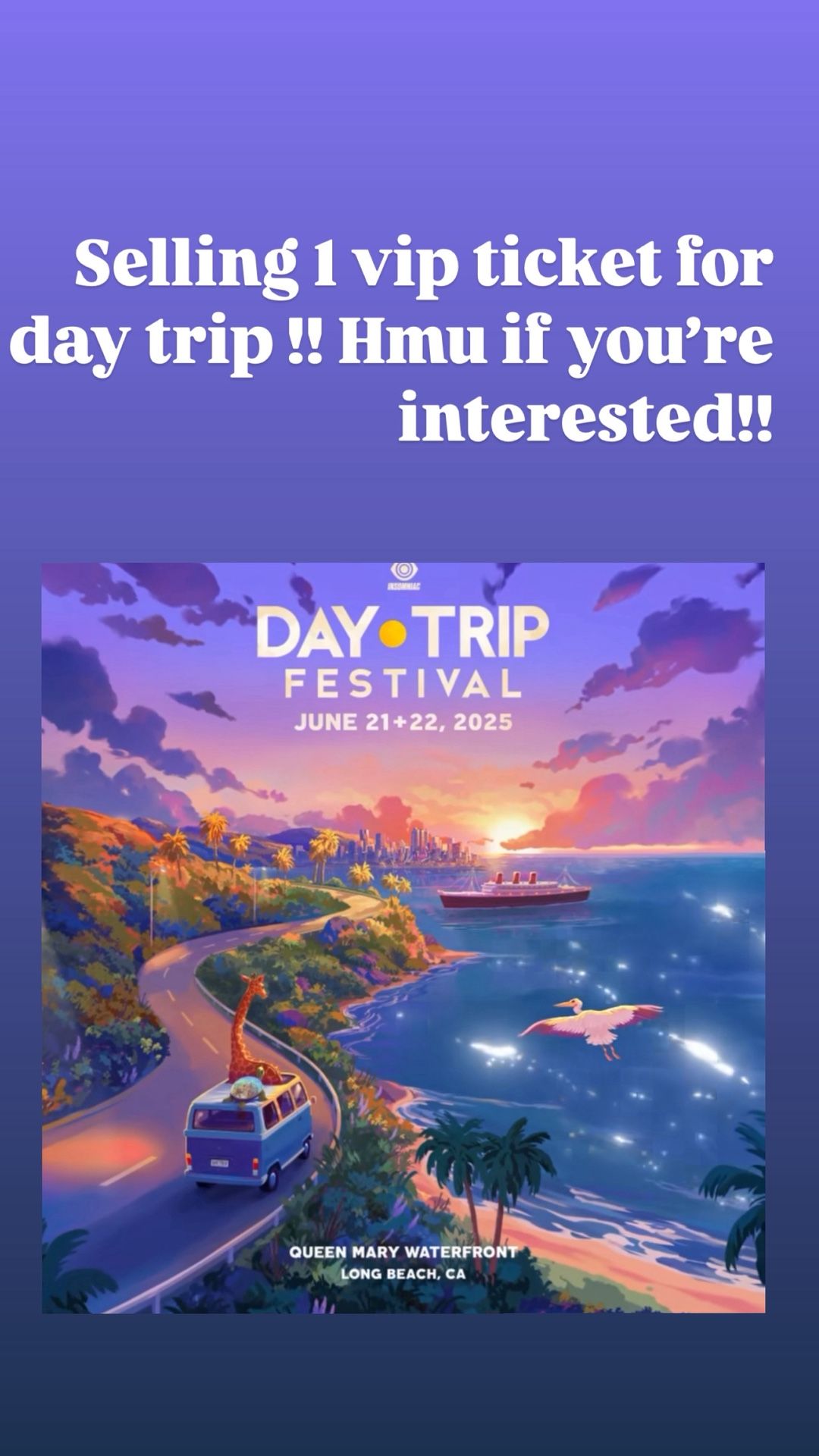Festival tickets, VIP day trip