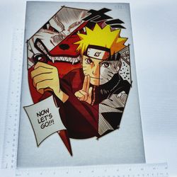 Iron On Heat Transfer  Good For T-shirts Sweaters Jackets T Shirt Design Size Is About 12x10 Naruto #332