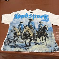 Blue And White Godspeed Shirt Size L
