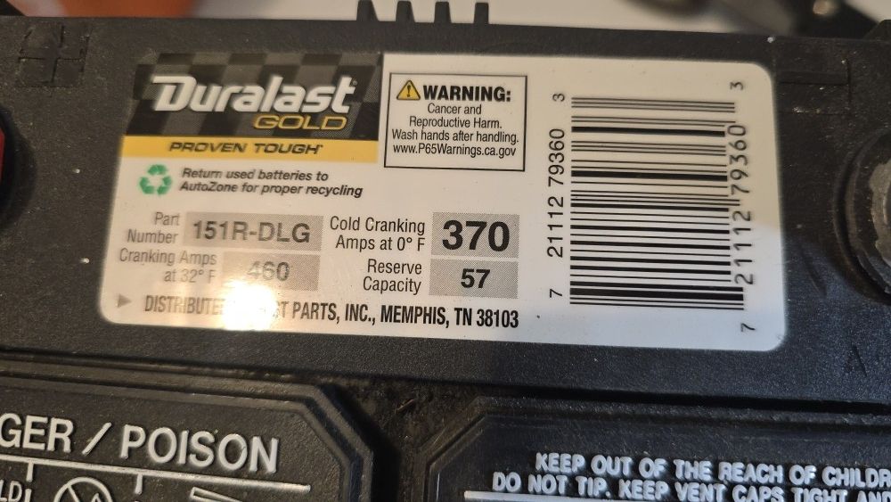 Brand New Duralast Gold 151r Dlg