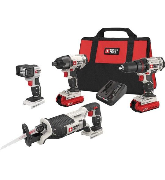 Porter Cable 20v Max. cordless Drill Combo Kit. 4_tool. Doesn't Batteries