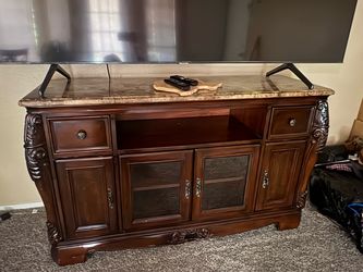 Traditional Wood cabinet with Marble Top