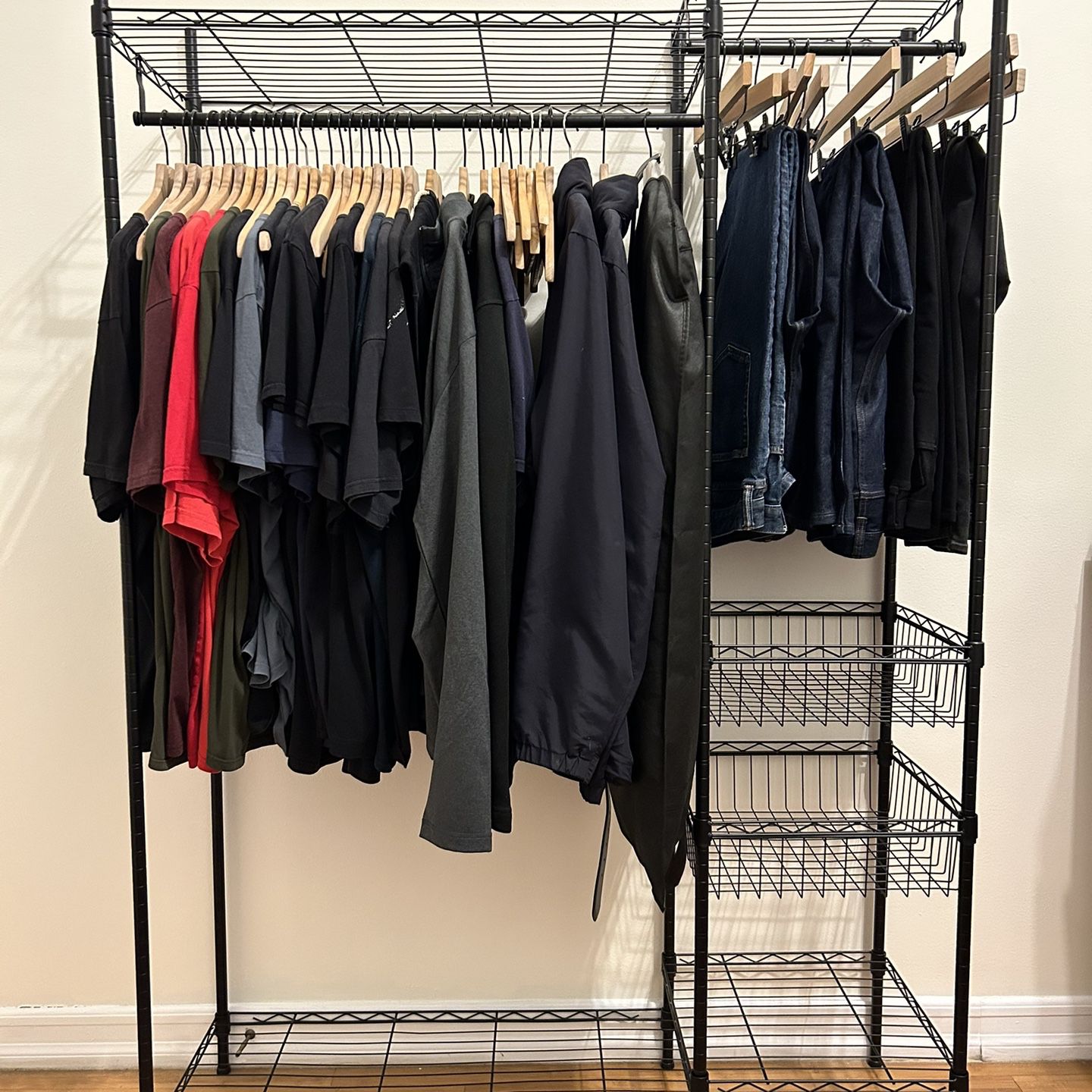 Xiofio 6 Tiers Heavy Duty Garment Rack,Clothing Storage Organizer