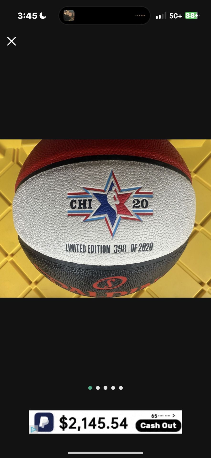 NBA - Authentic NBA Chicago 2020 ALL-STAR "Official Money Ball" 2020 NEW & RARE!!!