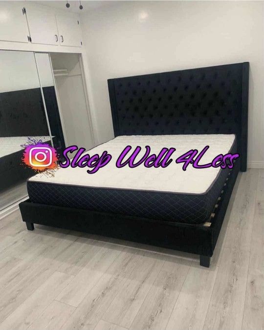 NEW KING SIZE BED FRAME AND MATTRESS