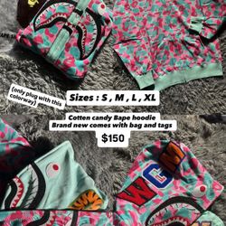 Cotton Candy Bape zip up Jacket 