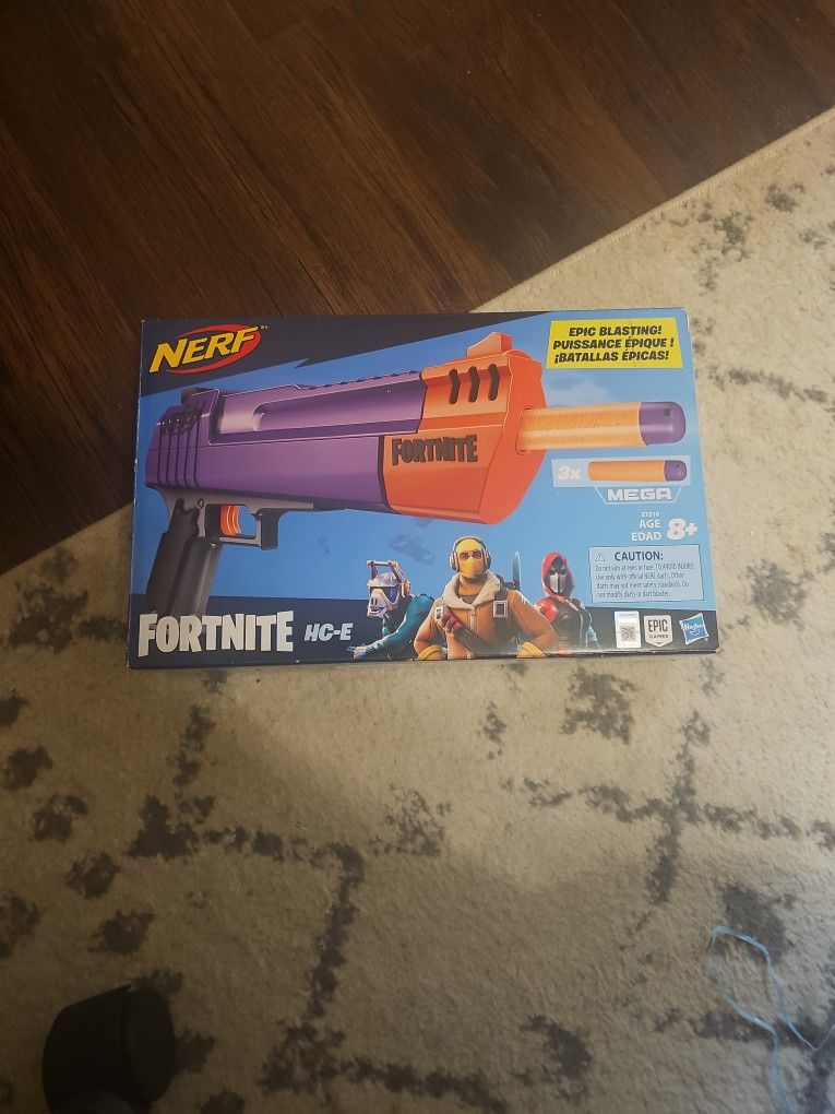 New NERF E7510 Fortnite HC-E Mega Dart Blaster Gun.