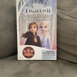 BRAND NEW FROZEN 32 VALENTINES WITH 32 TATTOOS