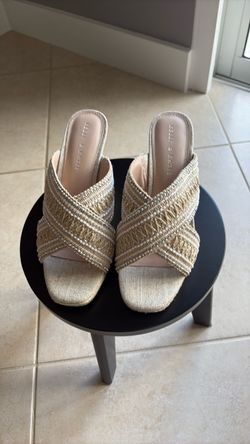 Kelly & Katie Woven Beaded Slide Sandals