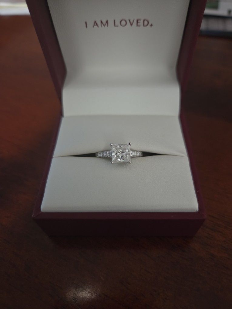 moissanite engagement ring