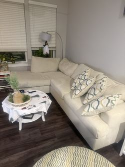 Couch With Round Swivel Chair 