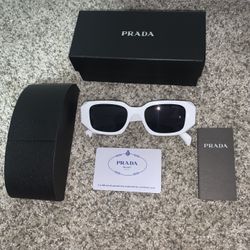 White Prada Sunglasses 
