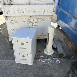 FREE file cabinet, fan, empty pots
