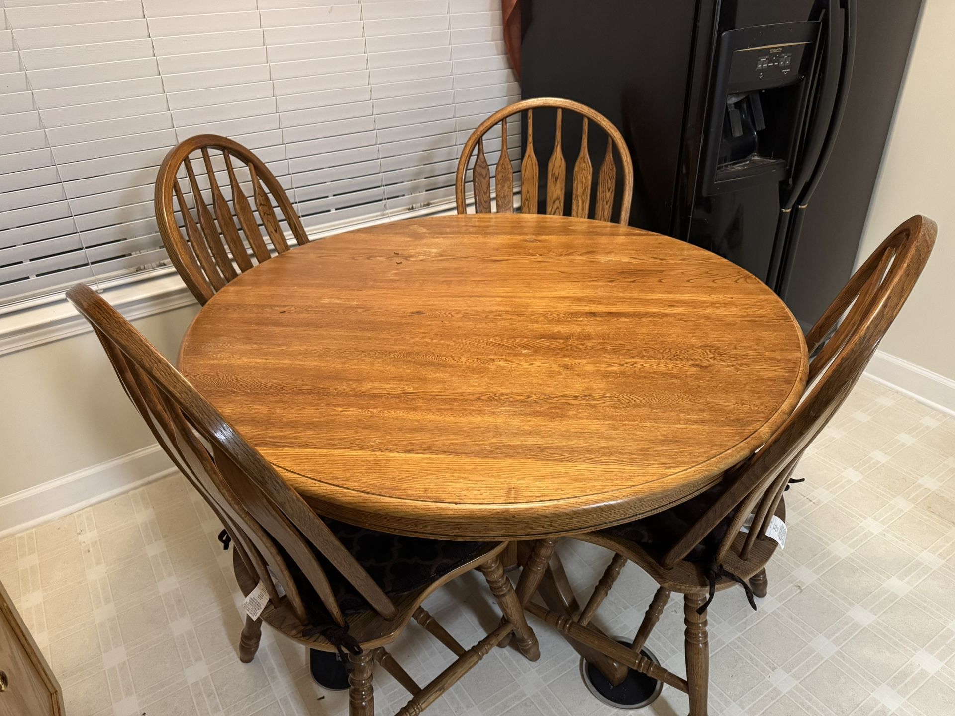 Solid Oak Table and Chairs