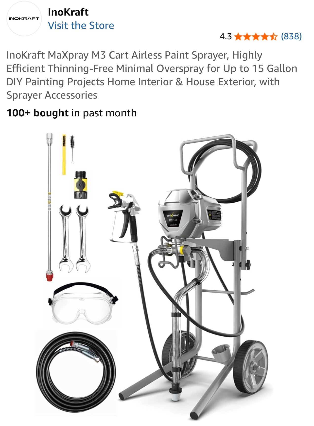 InoKraft MaxXpray Airless Paint Sprayer